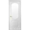Двері Вензель (Сімплі V) структурний зі склом (сатин матовий)