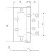 Петля накладная APECS 100*75*2,5-B2-V2-CR (хром)