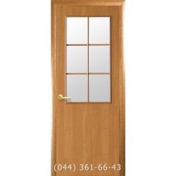 Двери Стандарт (Колори В) ольха 3d со стеклом (сатин матовый)