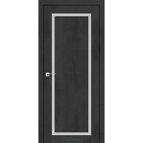 Двери Asmara StilDoors бетон антрацит со стеклом (сатин матовый)