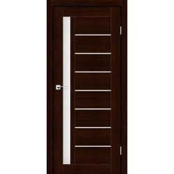Двери London StilDoors каштан NEW со стеклом (сатин матовый)
