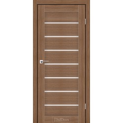 Двери Tanzania StilDoors итальянский орех со стеклом (сатин матовый)