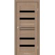 Двері Cuba StilDoors вільха класична зі склом (чорне)