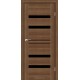 Двері Cuba StilDoors горіх золотий зі склом (чорне)