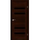 Двері Cuba StilDoors каштан NEW зі склом (чорне)