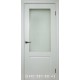 Двери межкомнатные Норд 140 белая эмаль со стеклом