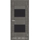 Двері Cortex Deco 03 дуб Ash Line зі склом (чорне)