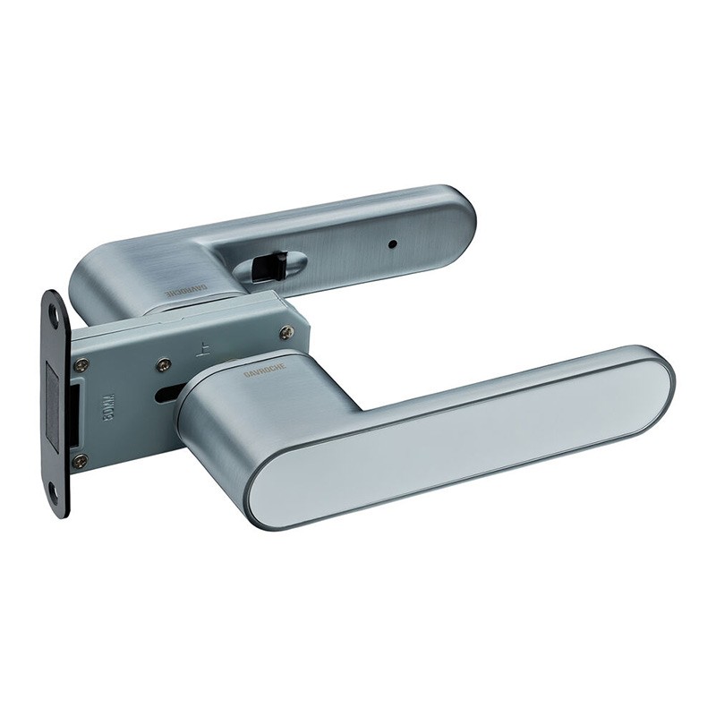 Ручки Gavroche GRCLICK Cl-O1 с защелкой MSC/WHITE (сатиновое серебро/белый)