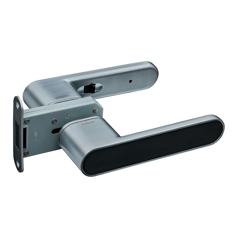 Ручки Gavroche GRCLICK Cl-O1 с защелкой MSC/BLACK (сатиновое серебро/черный)