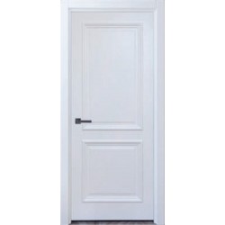 Двері міжкімнатні Київ 2 білі класика з фігурним багетом