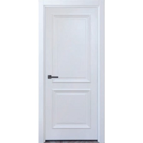 Двері міжкімнатні Київ 2 білі класика з фігурним багетом