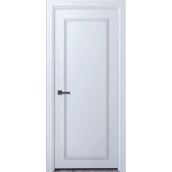 Двері міжкімнатні Рівне 1 білі з фігурним накладним багетом