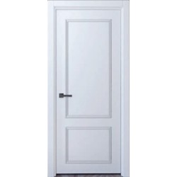 Двері міжкімнатні Рівне 2 білі класика з фігурним накладним багетом