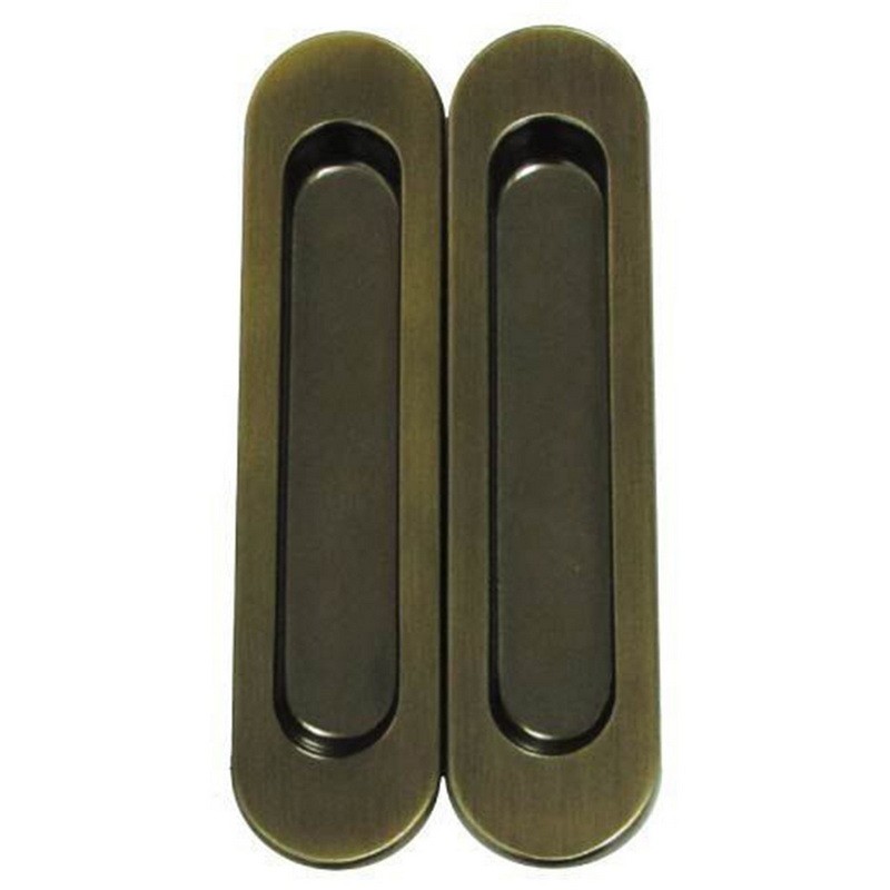Ручки для раздвижной двери без замка I-05 AB (старая бронза)