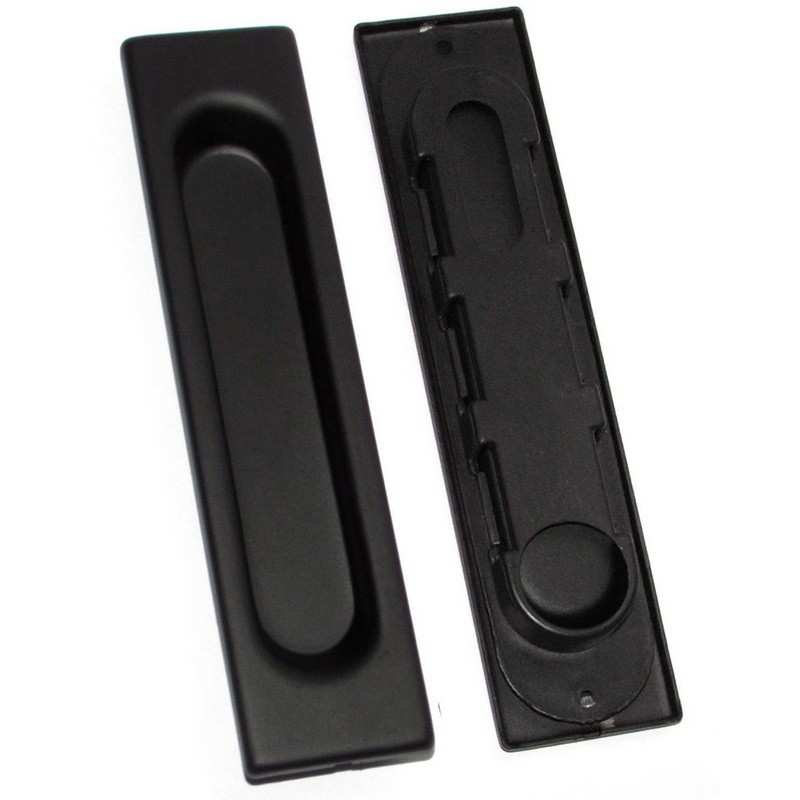 Ручки для розсувних дверей без замка I-077 BLACK (чорний)