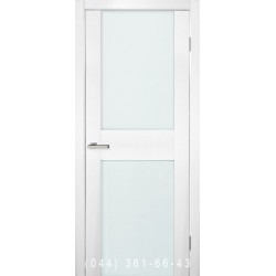 Двери Cortex Gloss 03 белый матовый со стеклом (триплекс)