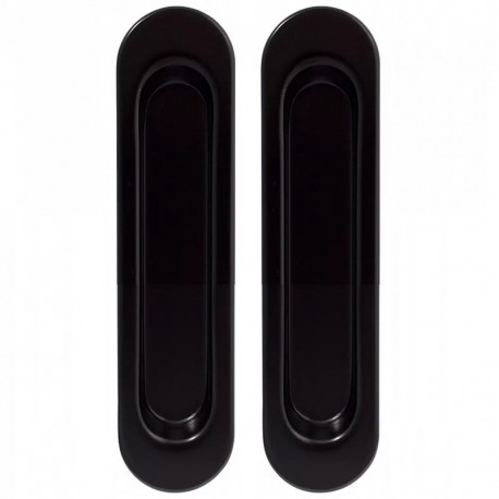 Ручки для раздвижной двери без замка I-05 BLACK (черный)