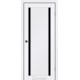 Двері міжкімнатні Esper Darumi білий преміум зі склом (чорне)