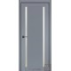 Двері міжкімнатні Esper Darumi сріблястий блиск із склом (сатин матовий)