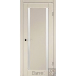 Двери межкомнатные Esper Darumi серебристый тауп со стеклом (сатин матовый)