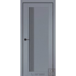 Двери межкомнатные Edmond Darumi серебристый блеск глухое + молдинг