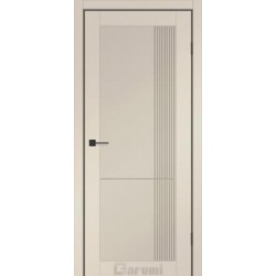 Двери межкомнатные Helios Darumi серебристый тауп глухое + фрезеровка