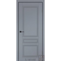 Двери межкомнатные Cascad Darumi серебристый блеск глухое + фрезеровка