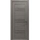 Двери Руна Gorgania рустик авион серый со стеклом (черное)
