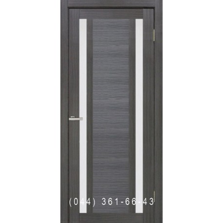 Двері Nova 3D N2 premium grey зі склом (сатин матовий)