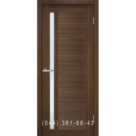 Двері Nova 3D N6 premium brown зі склом (сатин матовий)