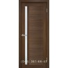 Двери Nova 3D N6 premium brown со стеклом (сатин матовый)