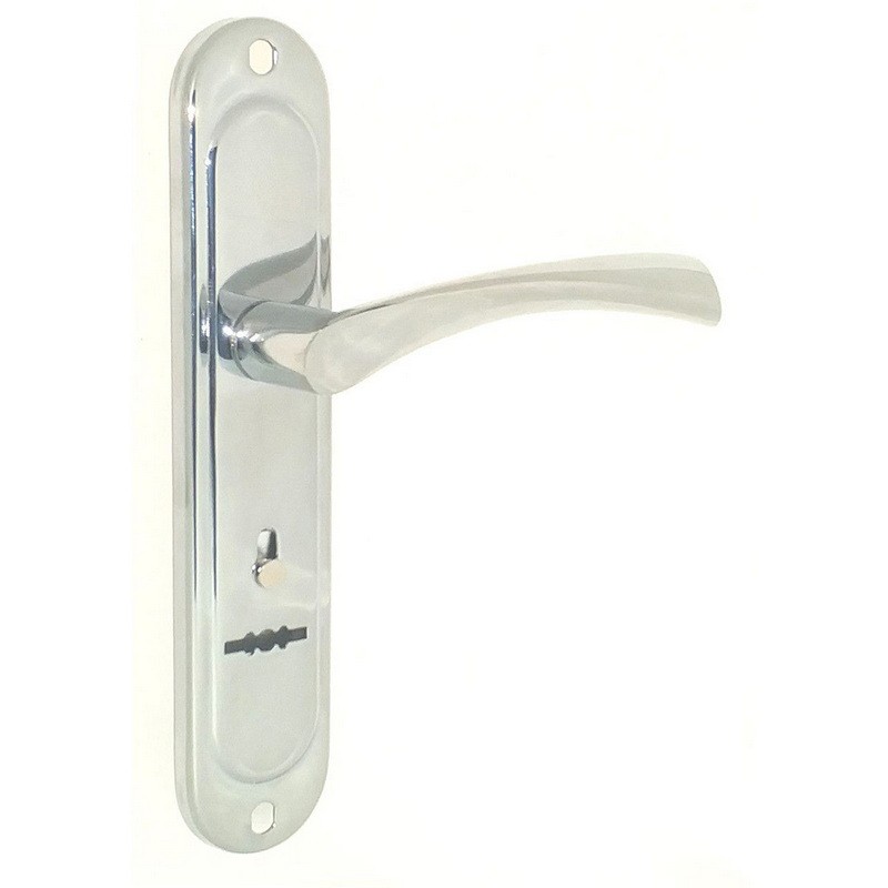 Ручки для металлических дверей USK F-77-012 CP (полированный хром)