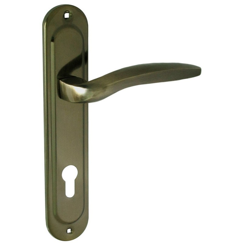 Ручки на планке USK A-85/40-195 AB (старая бронза, 130 мм)