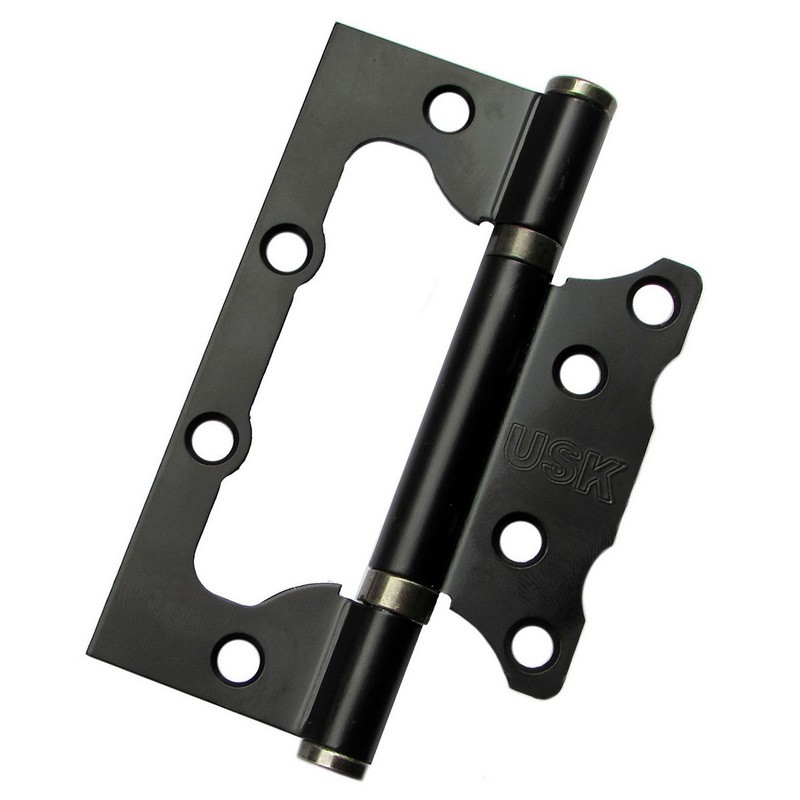 Петлі дверні накладні USK 100*75*2.5-2BB 38 мм BLACK (чорний)