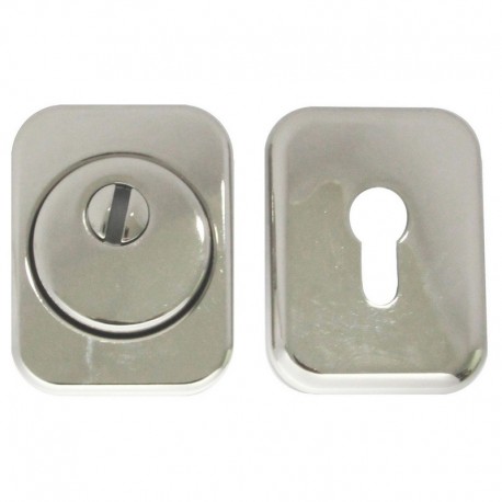 Броненакладка квадратна DP-02 10 мм NP (полірований нікель)