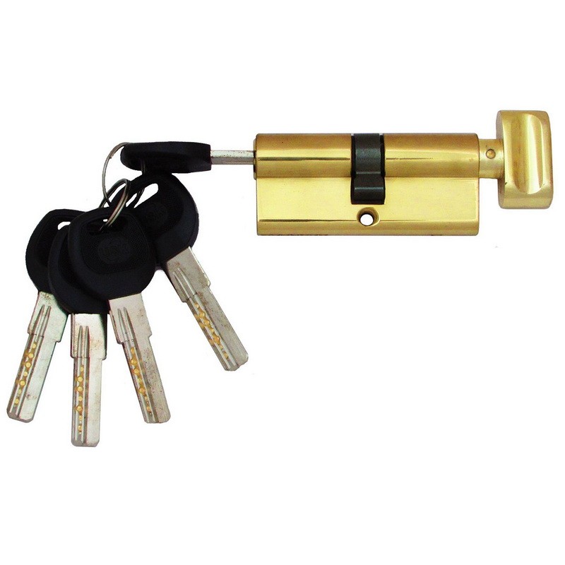 Цилиндр замка USK B-60 (30*30) k/thumb перфорированый ключ PB (полированная латунь)