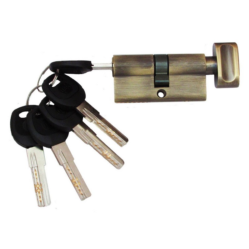 Цилиндр замка USK B-70 (35*35) k/thumb перфорированый ключ AB (старая бронза)