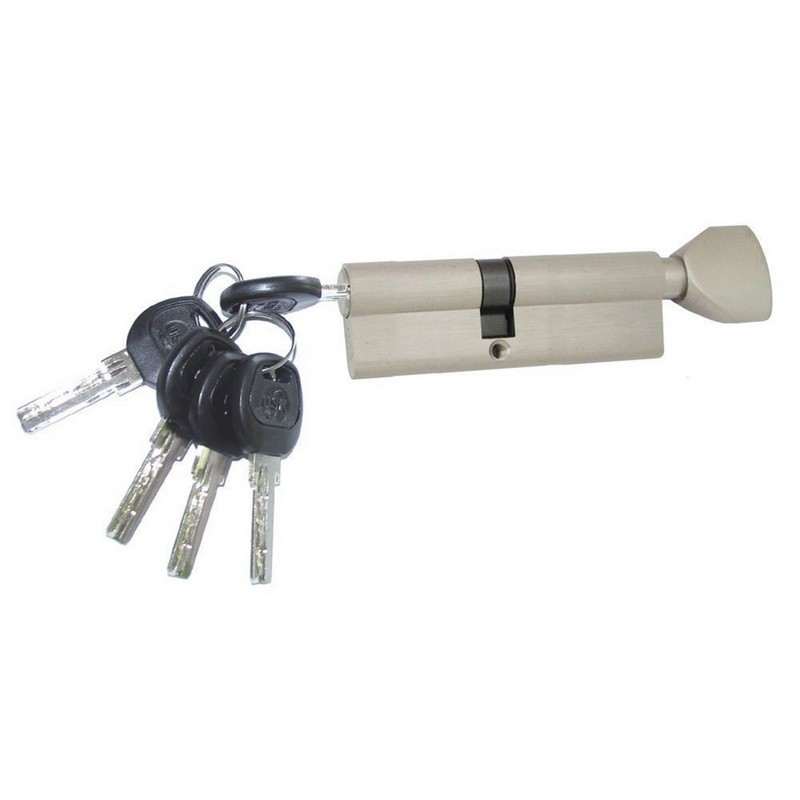 Цилиндр замка USK B-80 (30*50) k/thumb перфорированый ключ BN (шлифованный никель)