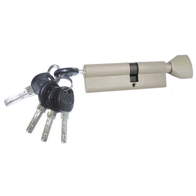 Цилиндр замка USK B-80 (35*45) k/thumb перфорированый ключ BN (шлифованный никель)
