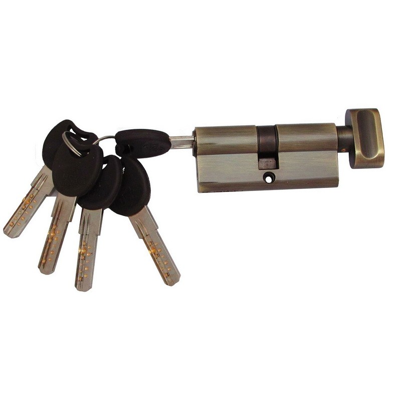 Цилиндр замка USK ZC-60 (30*30) k/thumb перфорированый ключ AB (старая бронза)