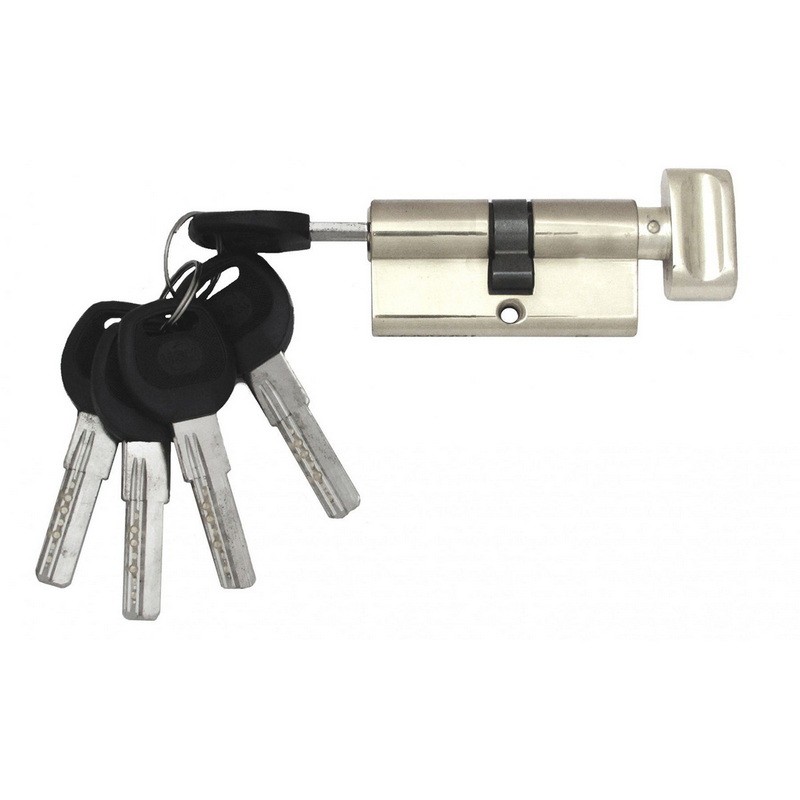 Цилиндр замка USK ZC-60 (30*30) k/thumb перфорированый ключ NP (полированный никель)