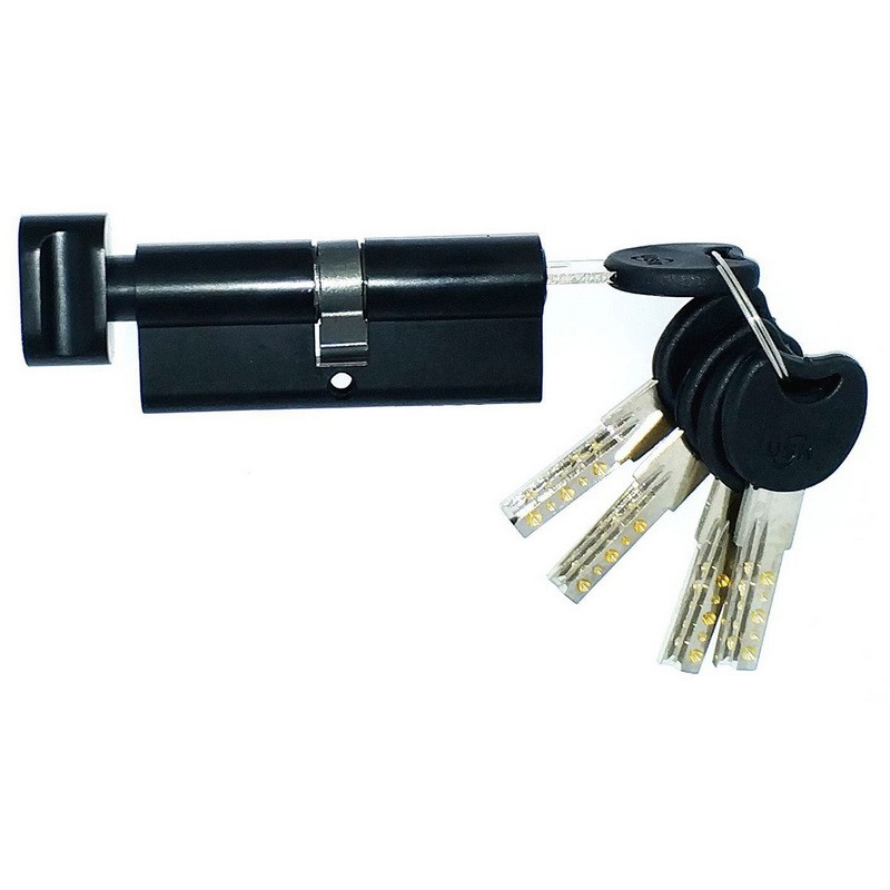 Цилиндр замка USK ZC-60 (30*30) k/thumb перфорированый ключ BLACK (черный)