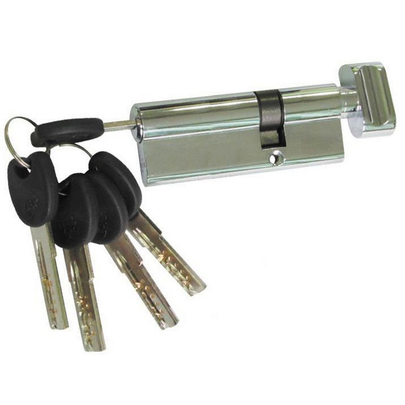 Цилиндр замка USK ZC-85 (53*32) k/thumb перфорированый ключ NP (полированный никель)