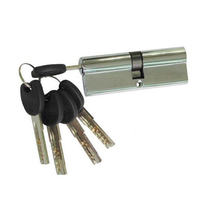Цилиндр замка USK ZC-95(55*40) k/k перфорированый ключ NP (полированный никель)