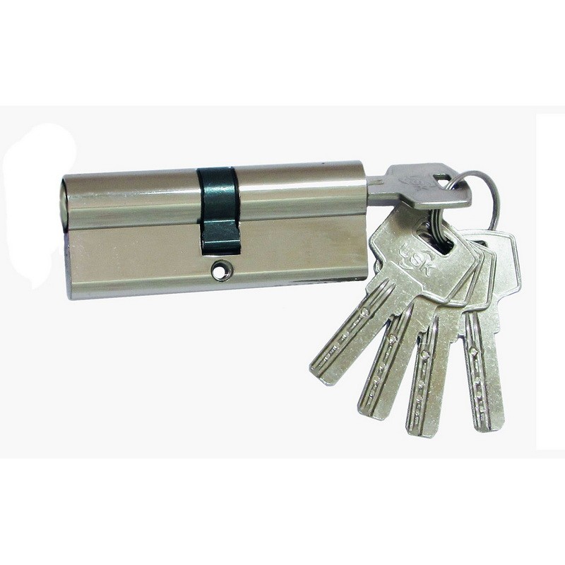 Цилиндр замка USK ZCi-60 (30*30) k/k перфорированый ключ NP (полированный никель)