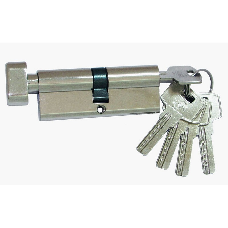 Цилиндр замка USK ZCi-80 (40*40) k/thumb перфорированый ключ NP (полированный никель)