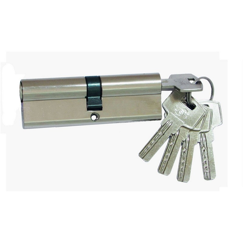 Цилиндр замка USK ZCi-90 (40*50) k/k перфорированый ключ NP (полированный никель)