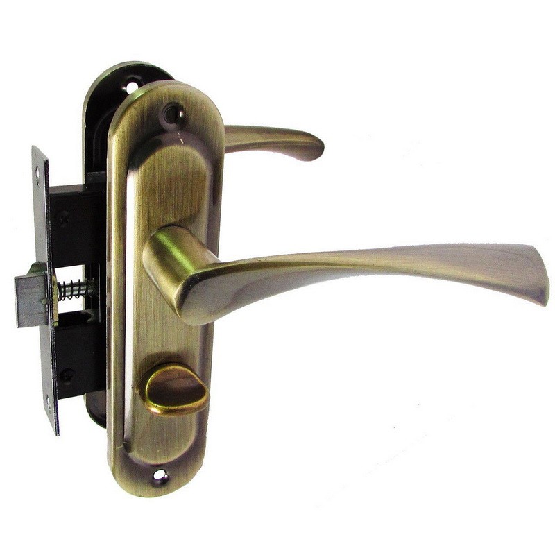 Замок межкомнатный с ручками А50-012 WC AB (старая бронза)