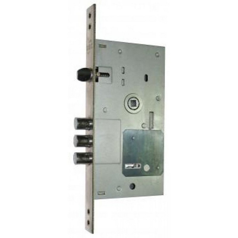 Замок для металлической двери сувальдный USK 252RL NP (полированный никель)