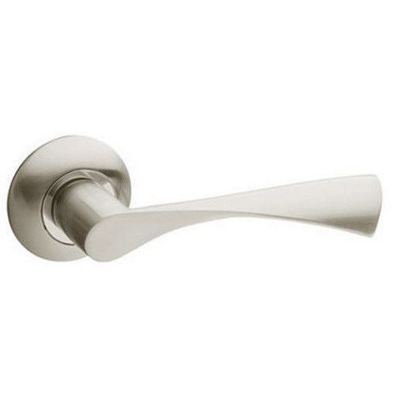 Ручки на розетах USK A-58012 BN/NP (шліфований нікель/полірований нікель)